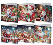 Diamond Painting - Kerstkaarten Kerstmannen